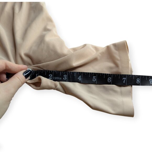 Assets Red Hot Label by Spanx Beige Shapewear Open Bust Bodysuit Size Medium - Picture 11 of 13